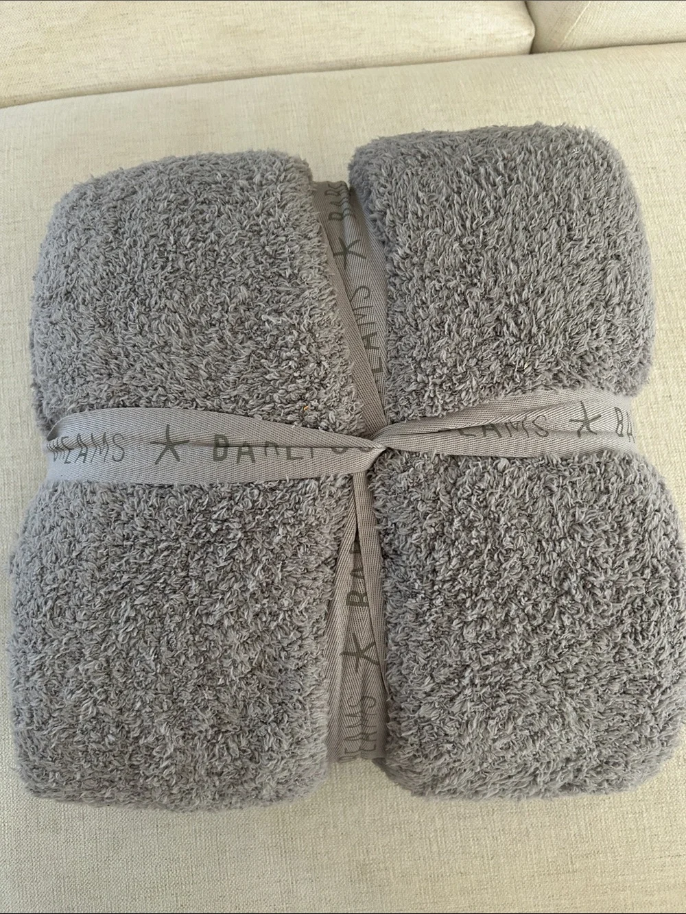 BAREFOOT DREAMS CozyChic Throw, Dove Grey, Size 54” x 72”, NWT